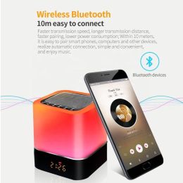 Outdoor Bluetooth Speaker LED Pat Light Wireless Speaker Mini Lighting Alarm Clock Audio Portable Night Light