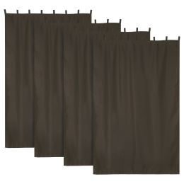 4 pcs W54*L84in Outdoor Patio Curtain/Coffee Liqueur