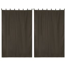 2 pcs W54xL84in Outdoor Patio Curtain/Coffee Liqueur