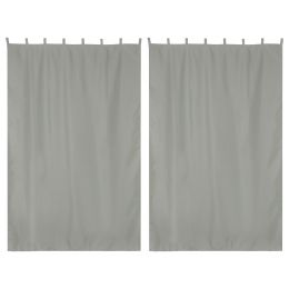 2 pcs W54*L84in Outdoor Patio Curtain/Gray