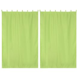 2 pcs W54*L84in Outdoor Patio Curtain/Green Glow