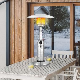 11; 000BTU Portable Tabletop Patio Stainless Steel Standing Propane Heater