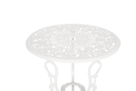 Bistro Table Set; White Rose 3 Piece; Outdoor Patio Table and Chairs Furniture; Durable Rust Weather Resistance; Rose White