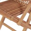 5 Piece Folding Outdoor Dining Set Solid Teak Wood