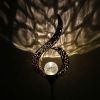 Outdoor Solar Light Garden Crackle Glass Globe Stake Light