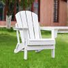 Folding Adirondack Chair Outdoor; Poly Lumber Weather Resistant Patio Chairs for Garden; Deck; Backyard; Lawn Furniture; Easy Maintenance & Classic Ad