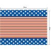 4th of July Tablecloth, American Flag Plastic Table Covers for Patriotic Party Supplies