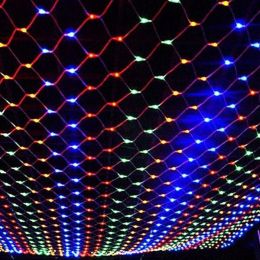 LED String Light Net Mesh Curtain Xmas Wedding Party Outdoor Christmas Lights (Color: as Pic)