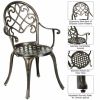 Outdoor Patio Furniture Set Cast Aluminum 3pcs Bistro Table Set