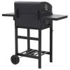 Outdoor Party Backyard Dinner Mobile Stainless Steel Square Oven Charcoal Oven